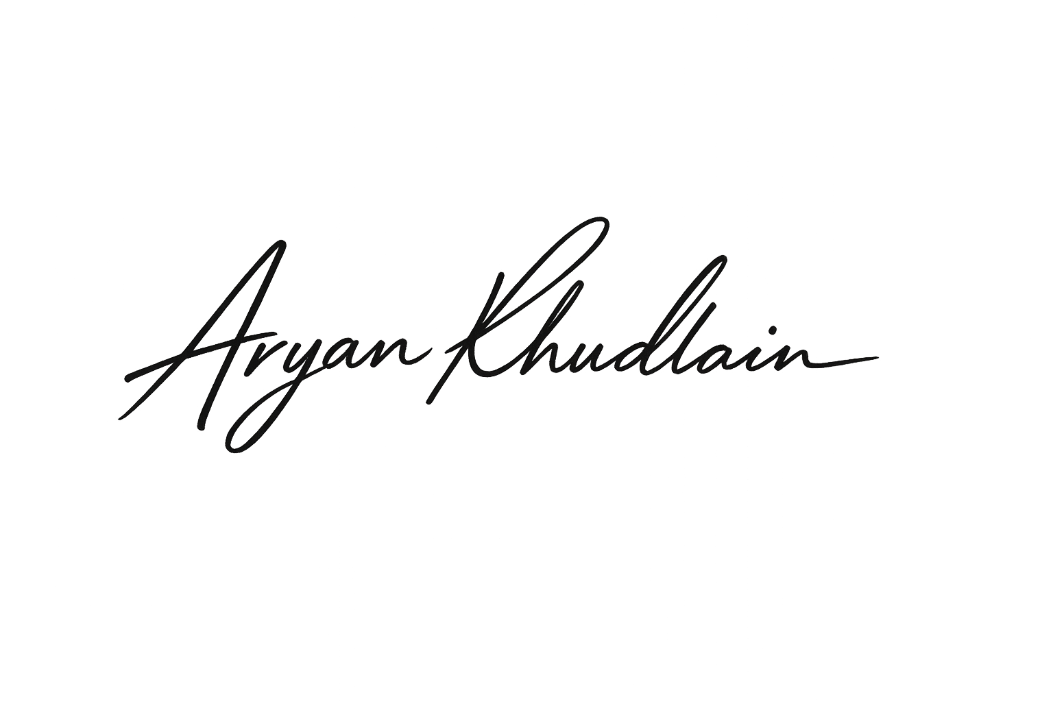 Aryan Khudlain signature